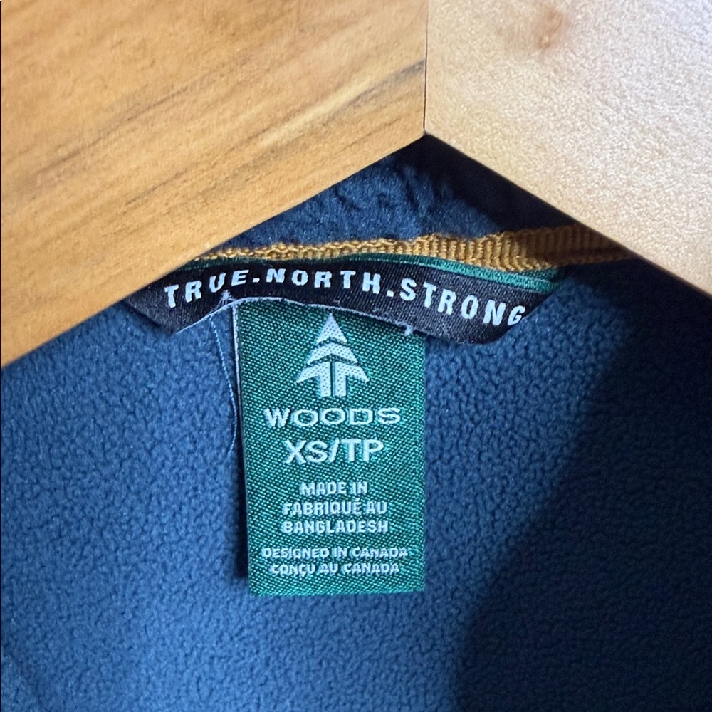 Woods Kids Sherpa Jacket - Navy and Mustard - Picture 3 of 9